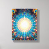 Christmas Peacock Frequency Premium Wrapped Canvas (Voorkant)