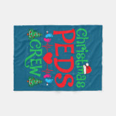 Christmas Peds Crew Santa Hat Xmas Tree Pediatric  Fleece Deken (Voorkant (Horizontaal))