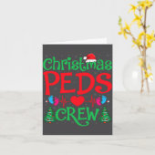Christmas Peds Crew Santa Hat Xmas Tree Pediatric  Kaart (Gele Bloem)