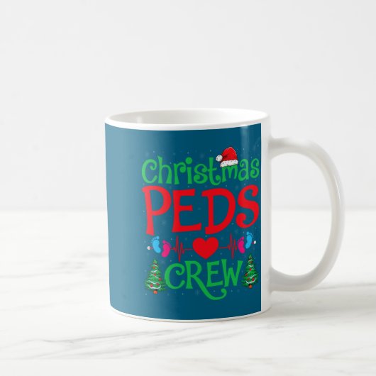 Christmas Peds Crew Santa Hat Xmas Tree Pediatric  Koffiemok (Rechts)