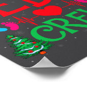 Christmas Peds Crew Santa Hat Xmas Tree Pediatric  Poster (Hoek)