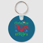 Christmas Peds Crew Santa Hat Xmas Tree Pediatric  Sleutelhanger (Voorkant)