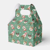 Christmas Pembroke Welsh Corgi Dogs Bedankdoosjes (Achterkant)