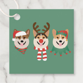Christmas Pembroke Welsh Corgi Dogs Bedankjes Labels