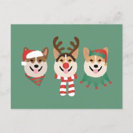 Christmas Pembroke Welsh Corgi Dogs Briefkaart