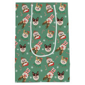Christmas Pembroke Welsh Corgi Dogs Medium Cadeauzakje (Achterkant)