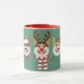 Christmas Pembroke Welsh Corgi Dogs Mok (Midden)