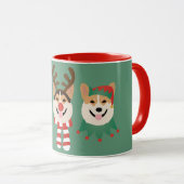Christmas Pembroke Welsh Corgi Dogs Mok (Voorkant rechts)