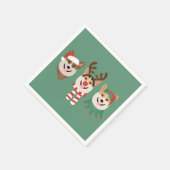 Christmas Pembroke Welsh Corgi Dogs Servet (Hoek)