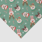 Christmas Pembroke Welsh Corgi Dogs Tissuepapier (Detail)