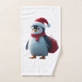 Christmas penguin bad handdoek (Handdoek)