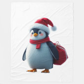 Christmas penguin fleece deken (Voorkant)