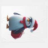 Christmas penguin fleece deken (Voorkant (Horizontaal))