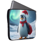 Christmas penguin laptop sleeve (Voorkant Rechts)