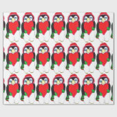CHRISTMAS PENGUIN LOVE wrappapier Cadeaupapier (Vlak)