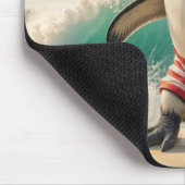 Christmas Penguin Surfing On an Ocean Wave Muismat (Hoek)