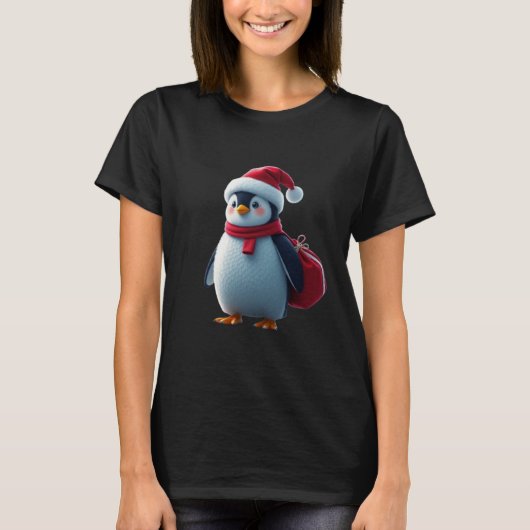 Christmas penguin t-shirt (Voorkant)