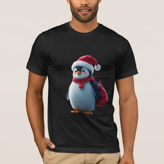 Christmas penguin t-shirt (Voorkant)