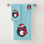 Christmas Penguin Towel Set Bad Handdoek (Insitu)