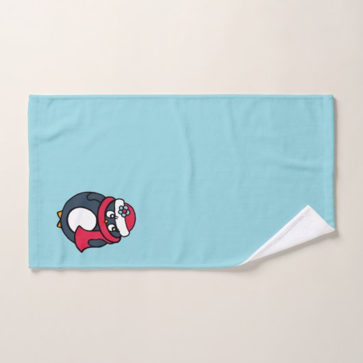 Christmas Penguin Towel Set Bad Handdoek (Handdoek)