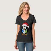 Christmas Penguins Live Lights for the Holiday Squ T-shirt (Voorkant volledig)