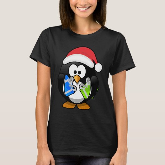 Christmas Penguins Live Lights for the Holiday Squ T-shirt (Voorkant)