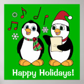 Christmas Penguins Singing Poster (Voorkant)