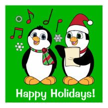 Christmas Penguins Singing
