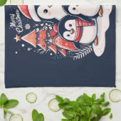 Christmas Penguin's van Rp Theedoek (Gevouwen)