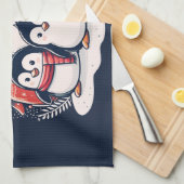 Christmas Penguin's van Rp Theedoek (Quarter Fold)