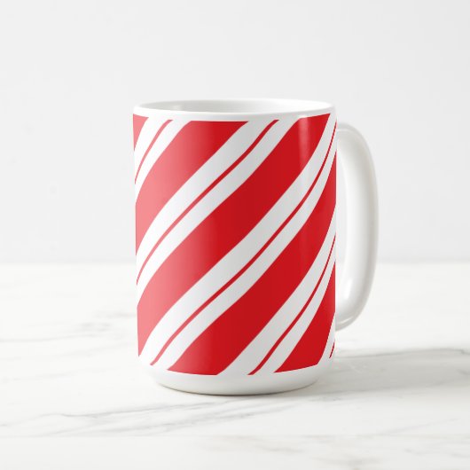 Christmas Peppermint Candy Stripes Koffiemok (Voorkant rechts)