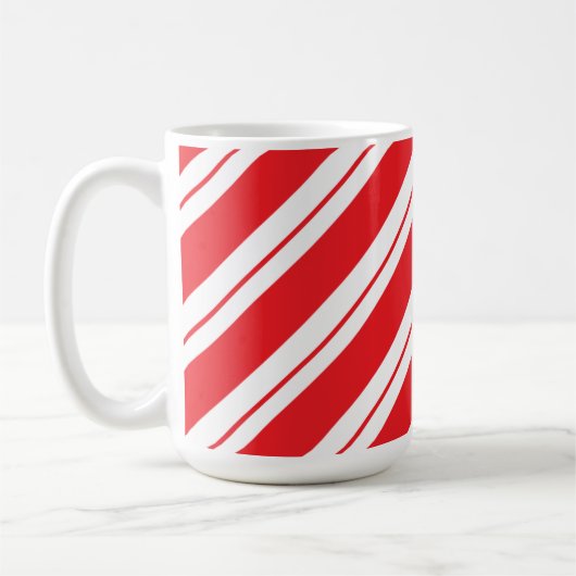 Christmas Peppermint Candy Stripes Koffiemok (Links)
