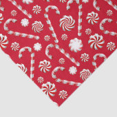 Christmas Peppermint | Candy Swirl Holiday Pattern Tissuepapier (Detail)