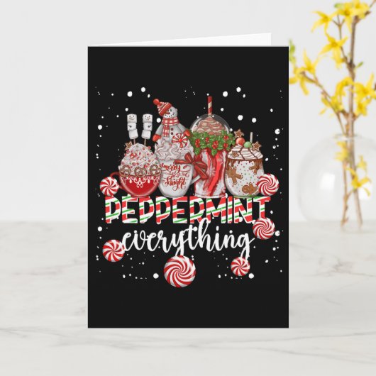 Christmas Peppermint Everything Coffee Chocolate M Kaart (Gele Bloem)