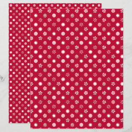 Christmas Peppermint Snoep Scrapbook Paper