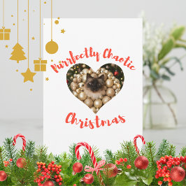 Christmas Personalized Cat Heart Photo Frame Feestdagenkaart