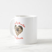 Christmas Personalized Cat Heart Photo Frame Koffiemok (Voorkant links)