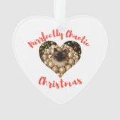 Christmas Personalized Cat Heart Photo Frame Ornament (voorkant)