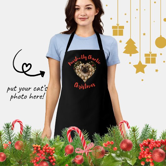 Christmas Personalized Cat Heart Photo Frame Schort