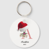 Christmas Personalized Letter Name Sleutelhanger (Voorkant)