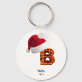 Christmas Personalized Letter Name Sleutelhanger (Voorkant)