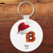Christmas Personalized Letter Name Sleutelhanger (Voorkant)