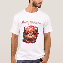 Christmas Pet Christmas Fairy Lights Yak T-shirt