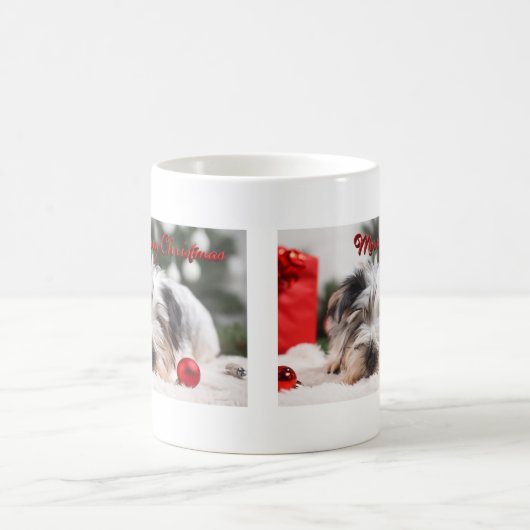 Christmas-Pet Dog Terrier Schattige Schattig plezi Magische Mok (Center)