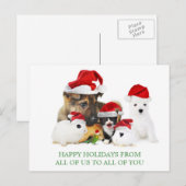 Christmas Pets Briefkaart (Voorkant / Achterkant)