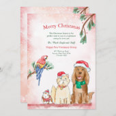 Christmas Pets Feestdagenkaart (Voorkant / Achterkant)