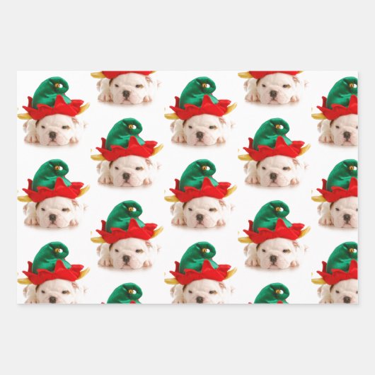 CHRISTMAS PETS Wrapping Paper Flat Sheet Set van 3 (Voorkant 3)