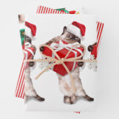 CHRISTMAS PETS Wrapping Paper Flat Sheet Set van 3 (In situ)