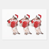 CHRISTMAS PETS Wrapping Paper Flat Sheet Set van 3 (Voorkant)