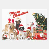 CHRISTMAS PETS Wrapping Paper Flat Sheet Set van 3 (Voorkant 2)
